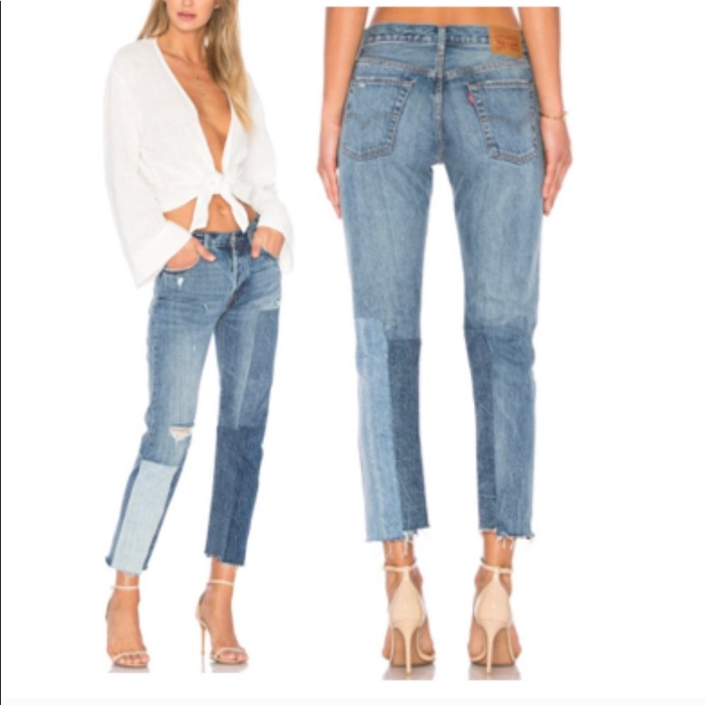 levi’s patchwork jeans